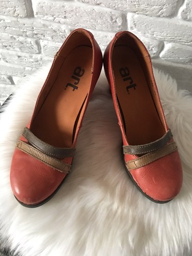 Art red spanish leather womens High heel shoes EU 39 US 9 - 第 1/16 張圖片