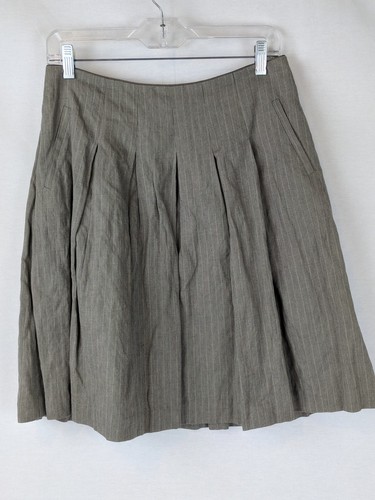 CABI Womens LIVERPOOL RIDING PLEATED HERRINGBONE FULLY LINED Skirt SZ 4 #202 - Picture 2 of 5