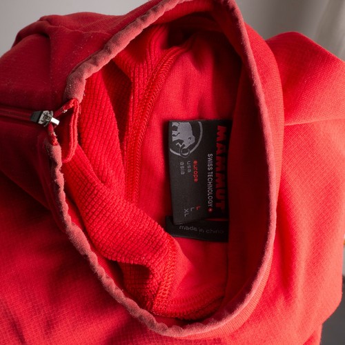 MAMMUT Damen Rot Thermo 1/4 Zip Polyester Warm Langarm Pullover Oberteil Gr. L - Bild 8 von 8