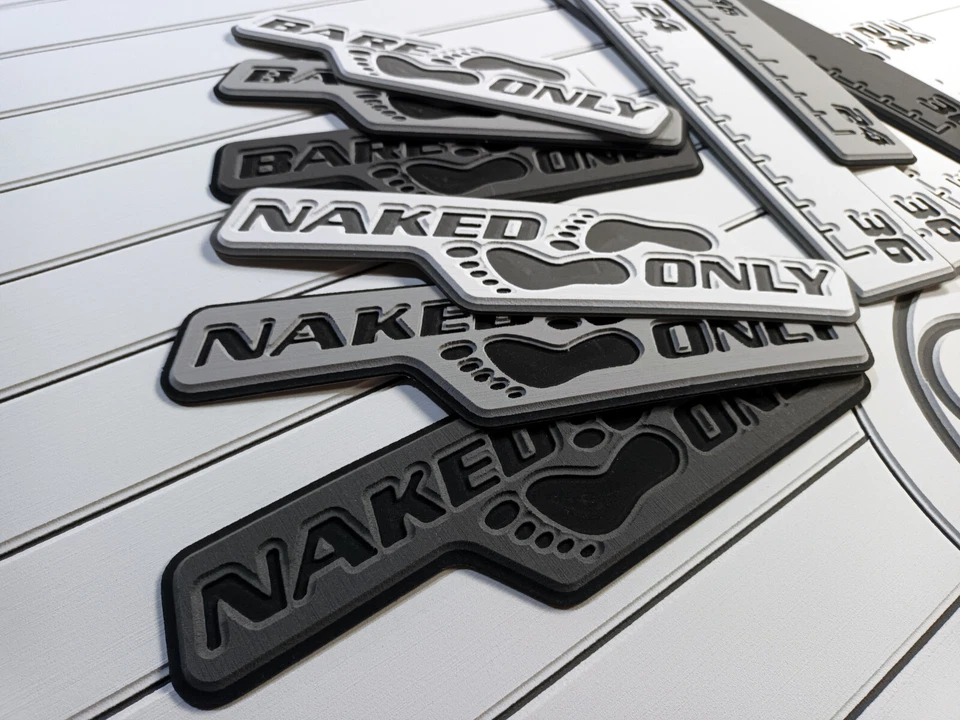 ¡Calcomanías solo pies desnudos y solo pies desnudos para tu barco! Espuma adhesiva multicolor Foto 3 de 4