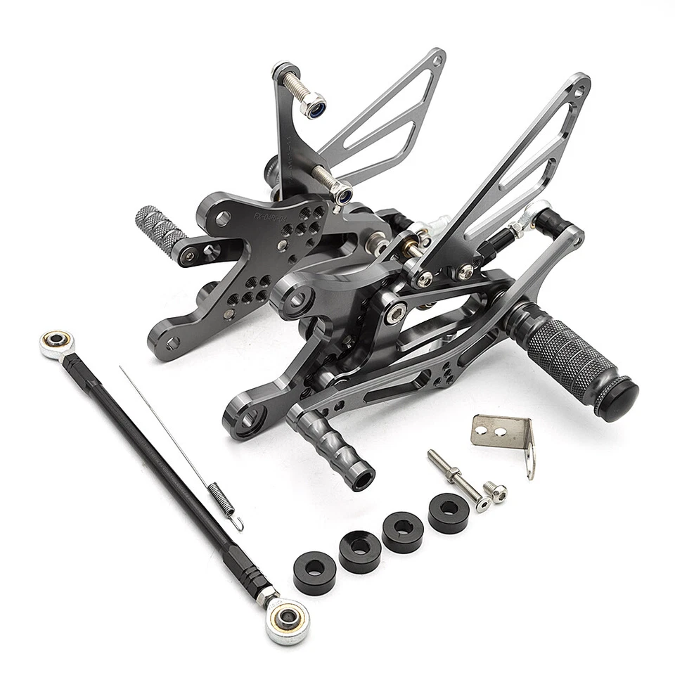 Juego de estribos traseros ajustables para motocicleta Yamaha YZF R6 1999 2000 2001 2002 Foto 2 de 4