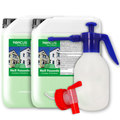 (8,99 /L) 10 L Nell Fassade Grünbelagentferner mit 1,8 Liter Sprühflasche