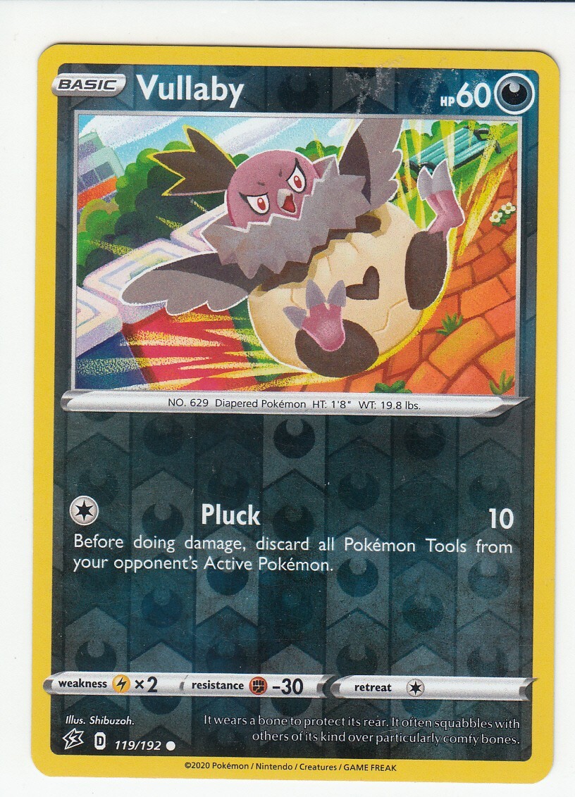 Vullaby 119/192 Regular Nintendo  Pokemon Trading Card TCG 