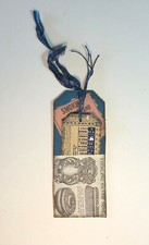 Junk Journal Ephemera HANDMADE DOUBLE TAG WITH POCKET WITH VINTAGE ELEMENTS