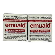 2X Emuaid First Aid Ointment Maximum Strength 0.5fl.oz./14ml New In Box;LOT OF 2