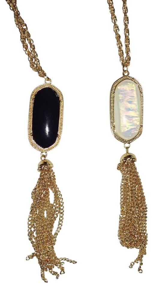 BP by Nordstrom Two Tassel Pendant Necklaces Goldtone Lobster Clasp GR8