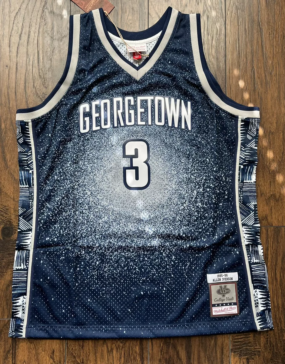 Shop Mitchell & Ness Georgetown Allen Iverson 1995-1996 NCAA