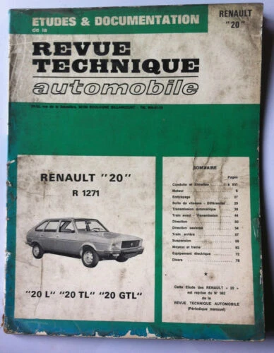 Revues techniques automobile de 1980 à 1989