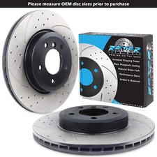 GEBOHRTE NUT BELÜFTET MASSIV VORNE BREMSSCHEIBE PAAR FÜR BMW 3ER E46 325 330