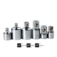 6Pc Socket Adapter and Reducer Set, 1/4", 3/8", 1/2" Socket Extension/Conversion