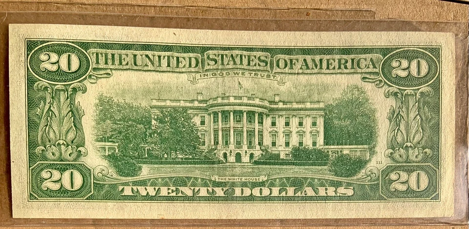 1969 C St Louis, $20.00 Federal Reserve Note Bill Twenty Dollar H 57029653 A - Image 2 of 2