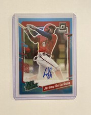 2023 DONRUSS OPTIC JEREMY DE LA ROSA AUTO RATED PROSPECT LIGHT BLUE HOLO 09/35