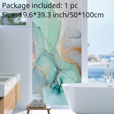 3D Static Cling Window Films Privacy Marble Frosted Glass Sticker Home Decor