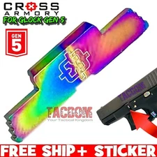 Cross Armory RAINBOW GL0CK Gen 5 EXTENDED SLIDE LOCK TAKE DOWN LEVER GRIP
