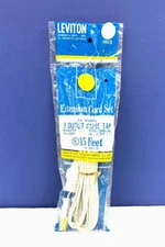 WHITE 15-FT Safety Extension POWER CORD 7A 125V 875W 18-2 NEW LEVITON 2531-15