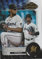 2022 TOPPS GOLD LABEL EDWARD CABRERA P MIAMI ROOKIE #31 CLASS 3 PURPLE SSP HOT!