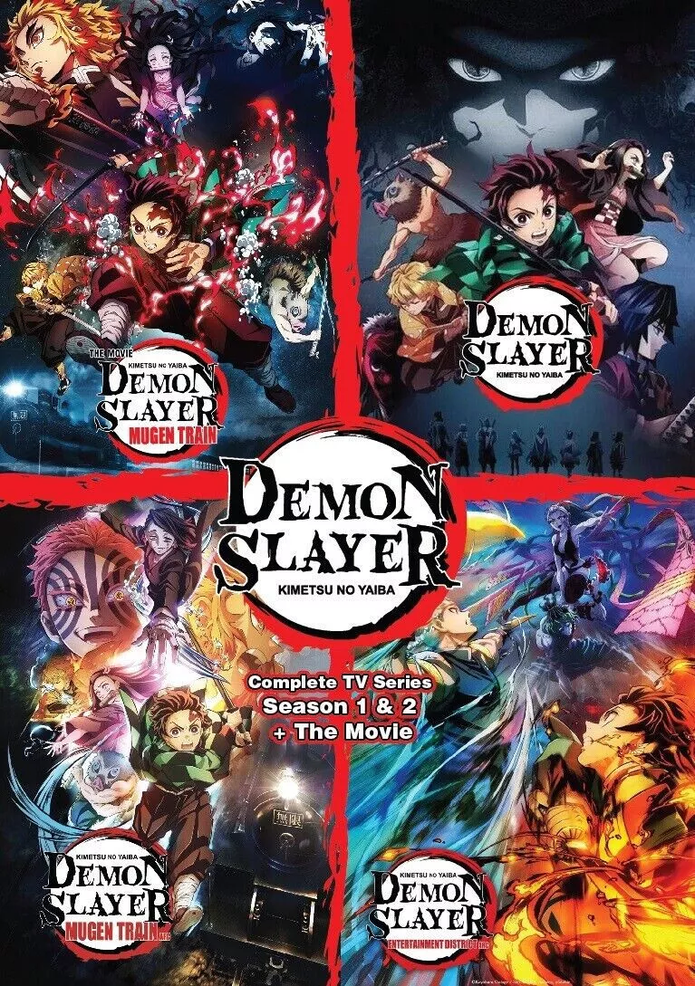 Demon Slayer: Kimetsu no Yaiba (Season 1-3 + 2 Movie + MV) ~ English Dubbed  ~DVD