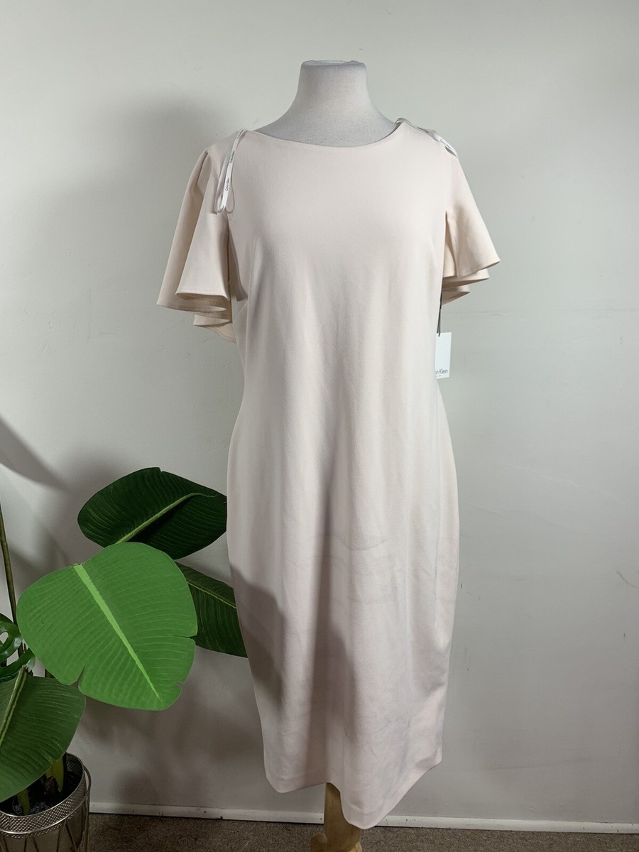 Calvin Klein Womens Classic Knee Length Dress, Size 14, $134