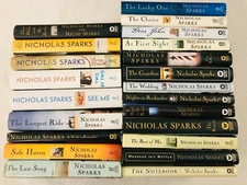 Big Lot 22 Nicholas Sparks Hardcover HC Book Almost Complete #1-21, Notebook....