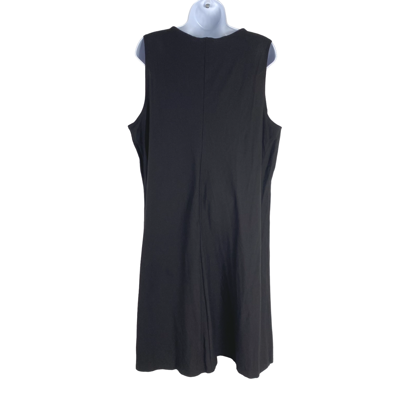 Eileen Fisher Dress XL Black Lightweight Washable Stretch Crepe NWT DR