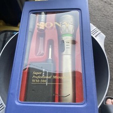 BRAND NEW Sony WM-300 Wired/Wireless Microphone Receiver Transmitter Vintage