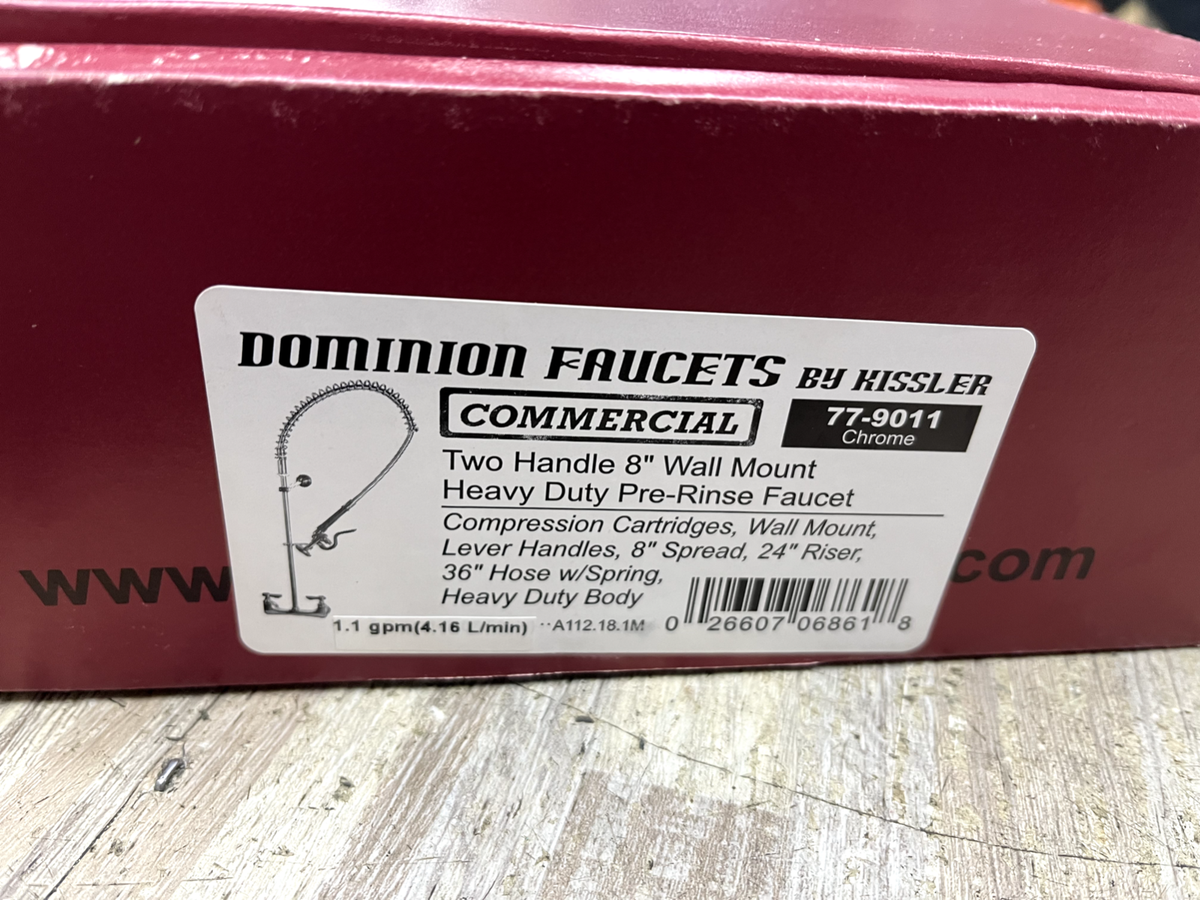 のの DOMINION FAUCETS 77-9011 Chrome 1-Handle Heavy-Duty Pre-Rinse