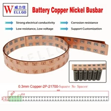 3PCS 31.5" Copper Busbar 2P For 21700 Cells High Current Li Battery Accessories