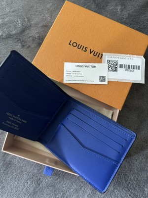 Louis Vuitton Taurillon Illusion PF Slender Wallet Bleu Vert 