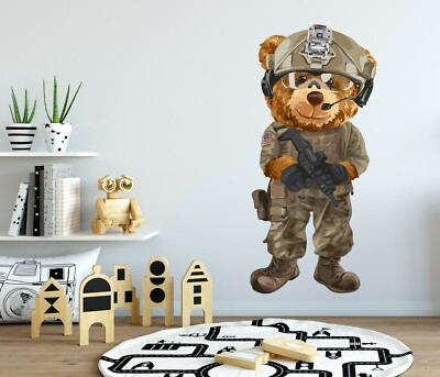 3D Cartoon Bear G105 Animal Wallpaper Mural Poster Wall Stickers Decal Honey