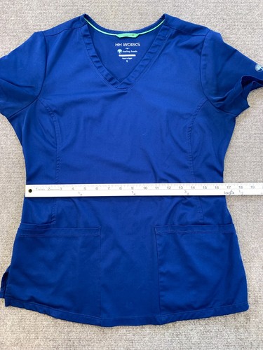 HH Works Healing Hands Damen S Monica V-Ausschnitt solides Peeling Top - Bild 5 von 7