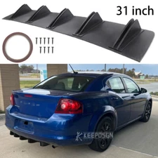 10 Fins Rear Diffuser Bumper Lower Spoiler Spillter For Dodge Avenger 2008-2014