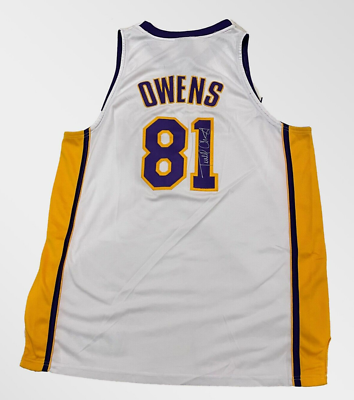 Terrell Owens T.O. Signed #81 White L.A. Lakers Jersey, Cowboys