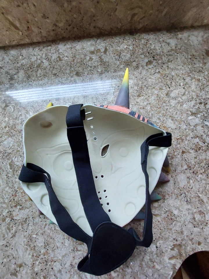 Máscara Majoras Leyenda de Zelda Halloween Látex Casco Mascarada utilería Foto 2 de 3