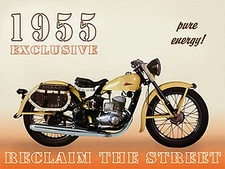 NOSTALGIC ART 1955 - MOTORCYCLE PURE ENERGY STREET MAGNET KITCHEN *