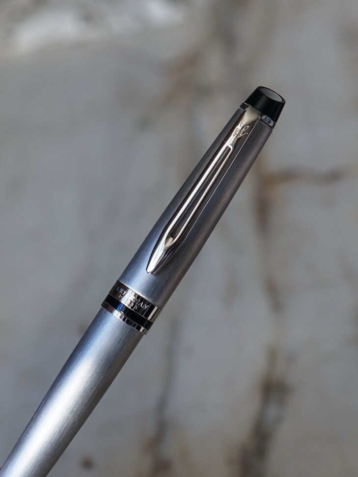 Waterman Expert Lacquered Metal Ballpoint Pen Gray Medium Matte - Main Image