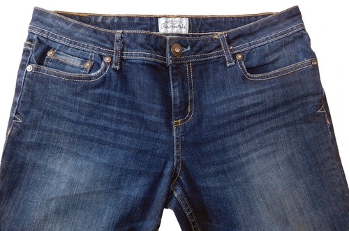 Aeropostale Womens Chelsea Denim Jeans Bootcut Jeweled Buttons & Trim SIZ 9 10 L - Picture 3 of 4