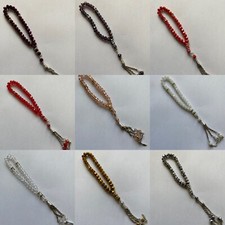 Crystal Prayer Misbah Tasbih Tasbeeh Islamic Spiritual Small 33 Beads Bracelet