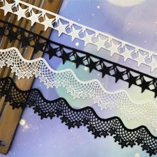 Stars Venice Circle Lace Trim Milk Silk Fiber Hollow Lace Trimming
