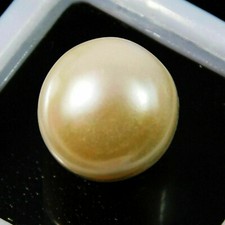 Natural 4.25 Ct Round Cabochon White Color Fresh Water Pearl Loose Gemstone