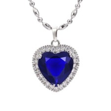 Ocean blue simulated Sapphire cubic zircon He...