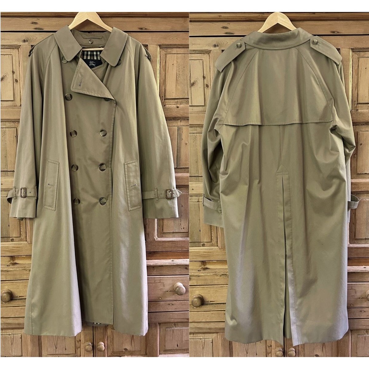 トレンチコート Burberry Khaki cotton blend trench coat (8099432 C1593) Men's Burberry 44 Regular Khaki Trench Coat Jacket Double