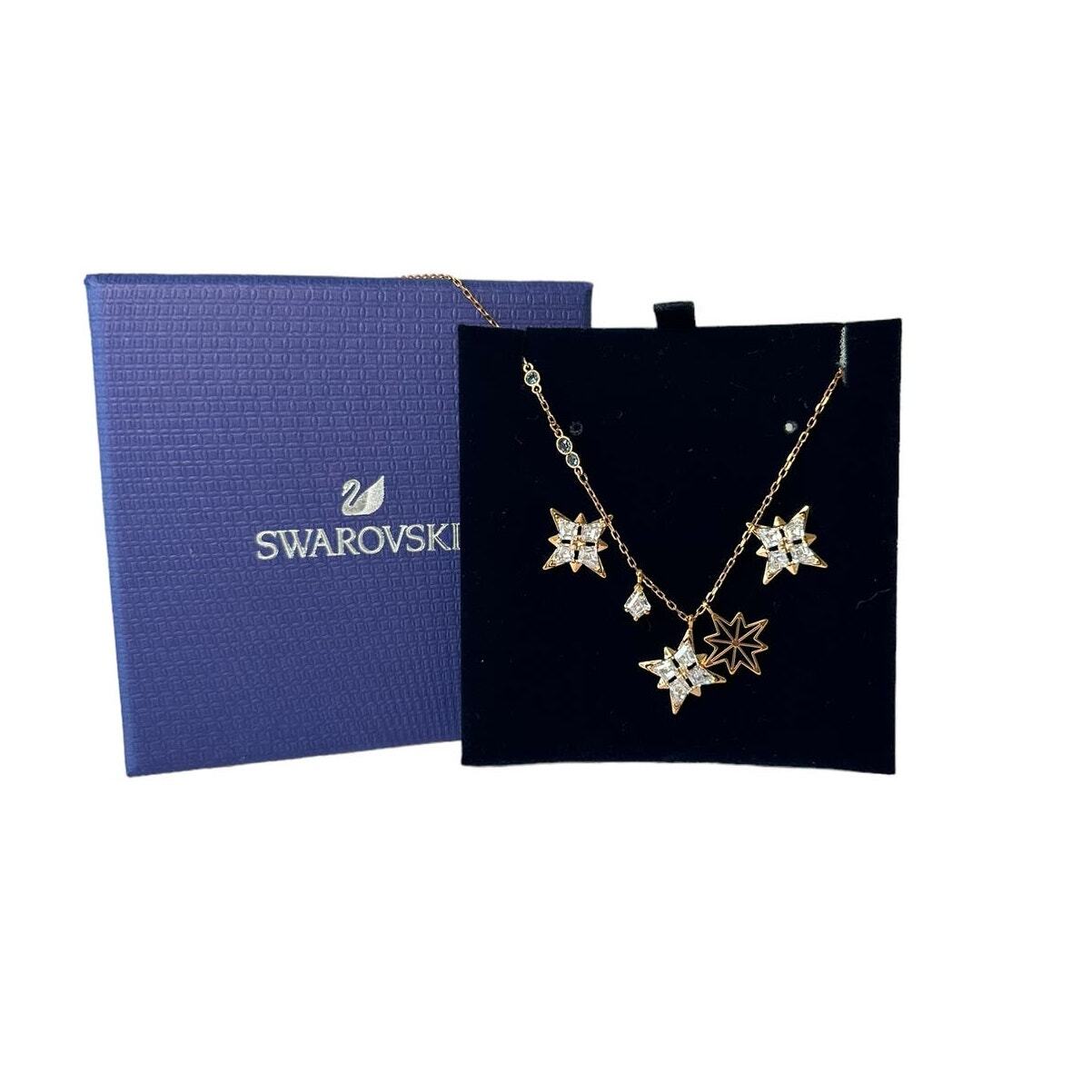 Swarovski Symbolic Star Earrings and Necklace Set in Rose Gold