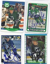 Randy Cunneyworth Signed / Autographed Hockey Card Hartford Whalers 1990 Topps 