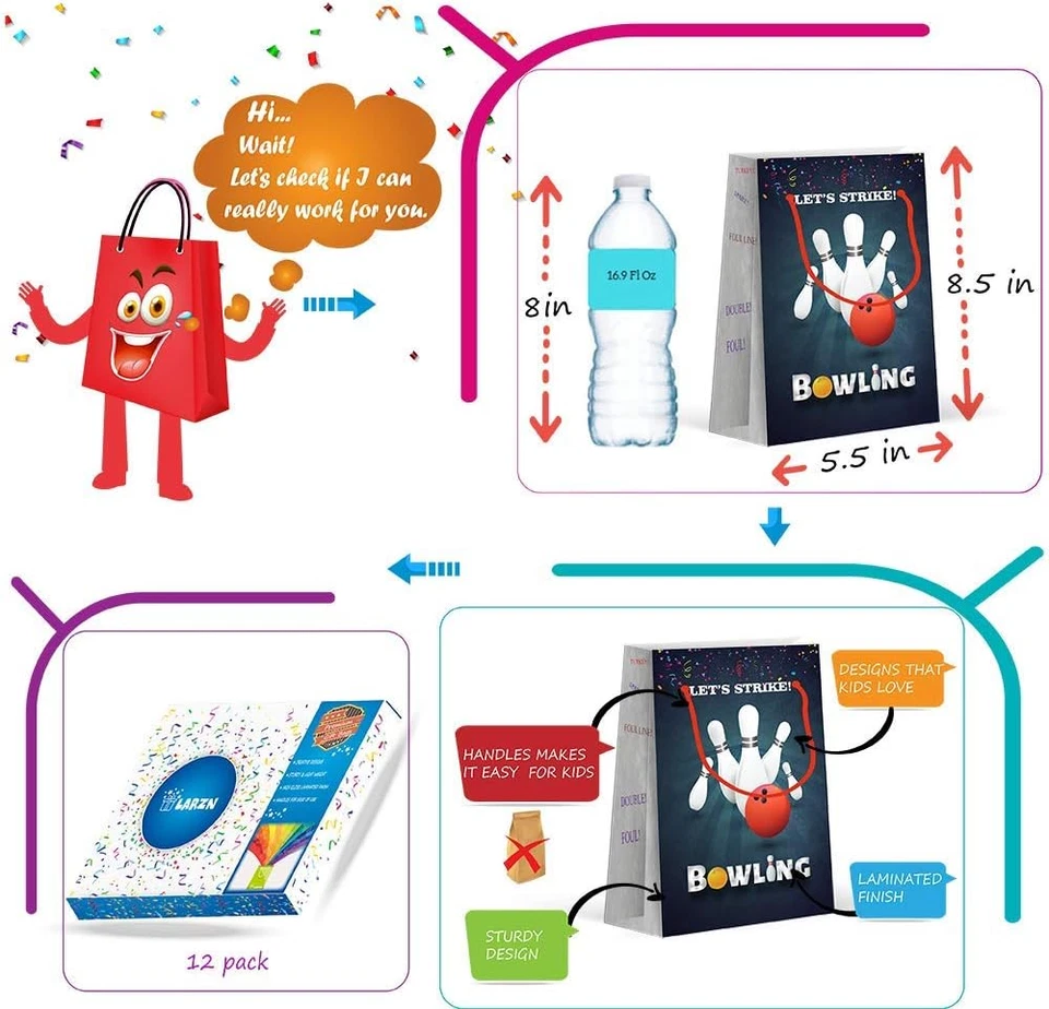 Bolsas de fiesta de bolos premium, bolsas para regalos de fiesta, bolsas de golosinas, bolsas de regalo, bolsas de regalos, Foto 3 de 4