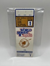 1984 WORLD SERIES Game 1 FULL TICKET ULTRA RARE LOGE LEVEL PERFECT CONDITION 🔥