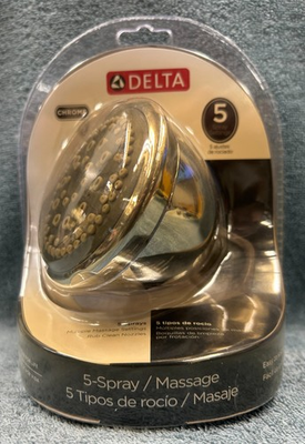 #ad Delta Chrome Finish 5 Spray Optimal Pressure Showerhead Shower Head 75564 $12.99