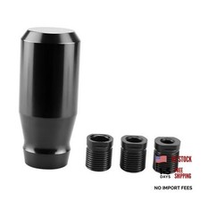 Aluminum Gear Shift Knob with M8 M10 M12 Adapters Black