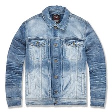 JORDAN CRAIG MEN HAMILTON DENIM TRUCKER JACKET (AGED WASH)