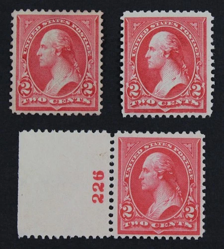 CKStamps: US Stamps Collection Scott#266 Mint H OG Small Thin #267 1NH OG 1NG