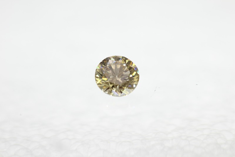 0.06 Carat Yellow Brown VVS1 Round Brilliant Natural EARTH MINED Diamond 2.5mm